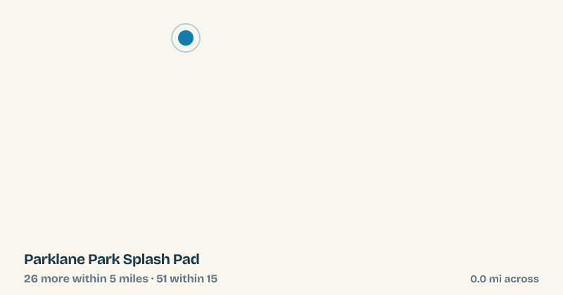 Map of Parklane Park Splash Pad and the 51 other splash pads within 15 miles